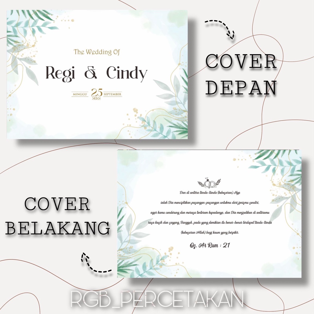

Buku tamu pernikahan custom nama / Wedding guest book
