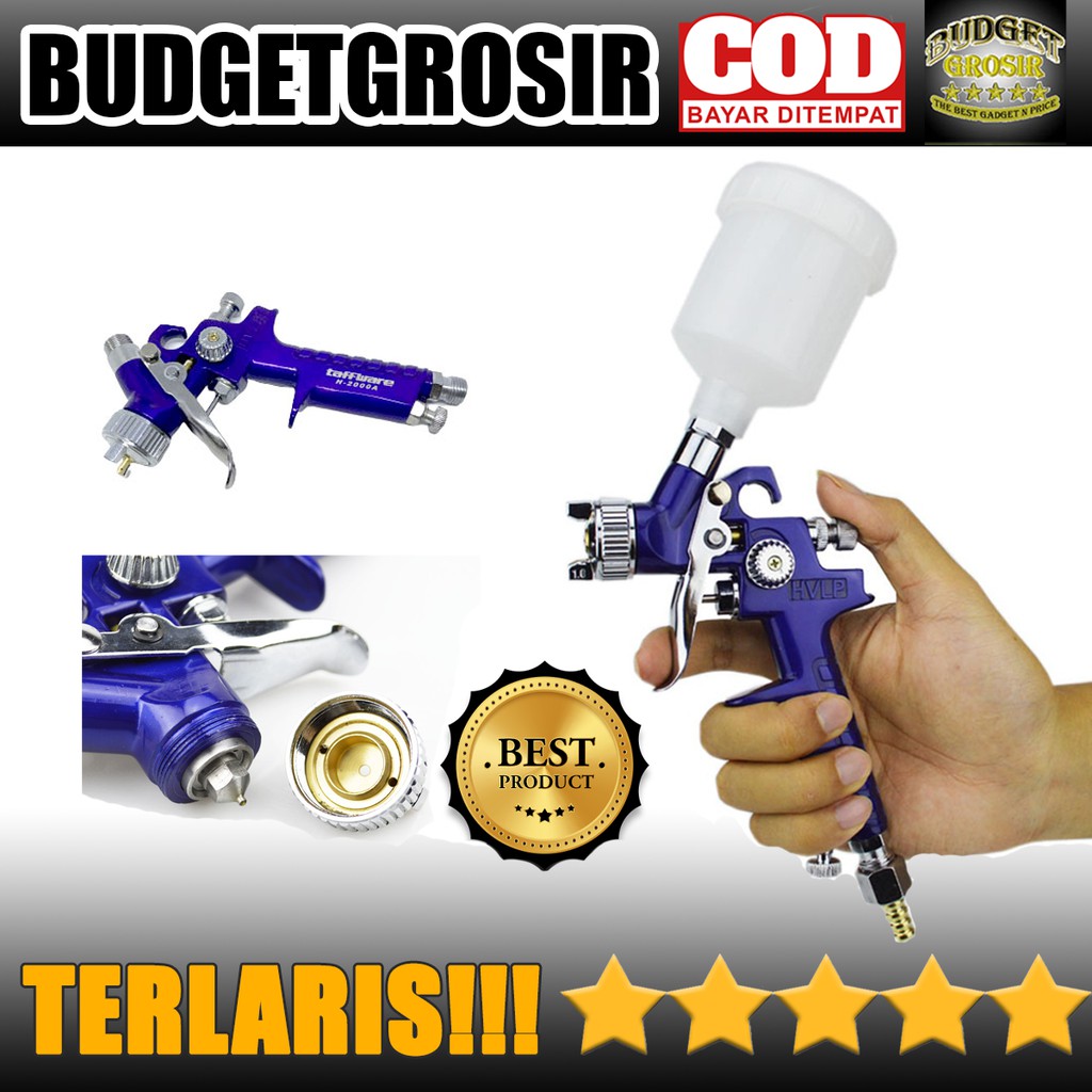 AETool Professional Spray Gun Nozzle HVLP Airbrush 1.0mm - H-2000 - Blue