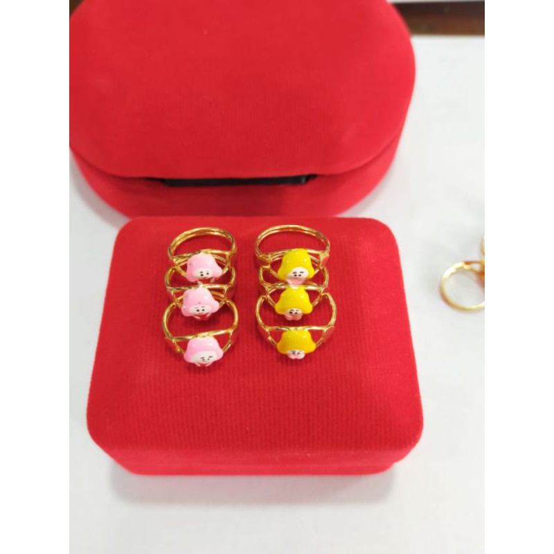 Cincin Anak Character Cat (1 - 8 tahun), Perak 925, Sepuh emas Rosegold