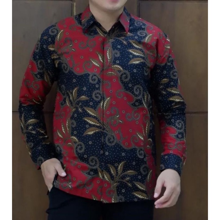 Kemeja Batik Warna Marun, Batik Warna Merah Marun