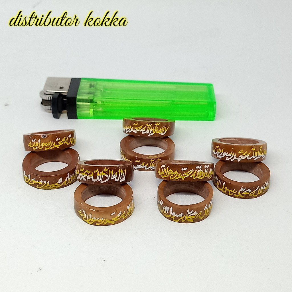 (SUPER MRAH) paket per 10 pcs cincin kokka kaukkah Tauhid coklat