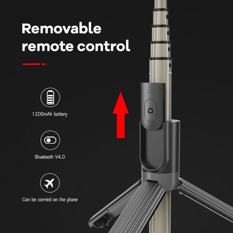 RING FILL LIGHT L07 3in1 bluetooth tripod selfie tomsis tongsis tiktok live streaming 3mode lamp