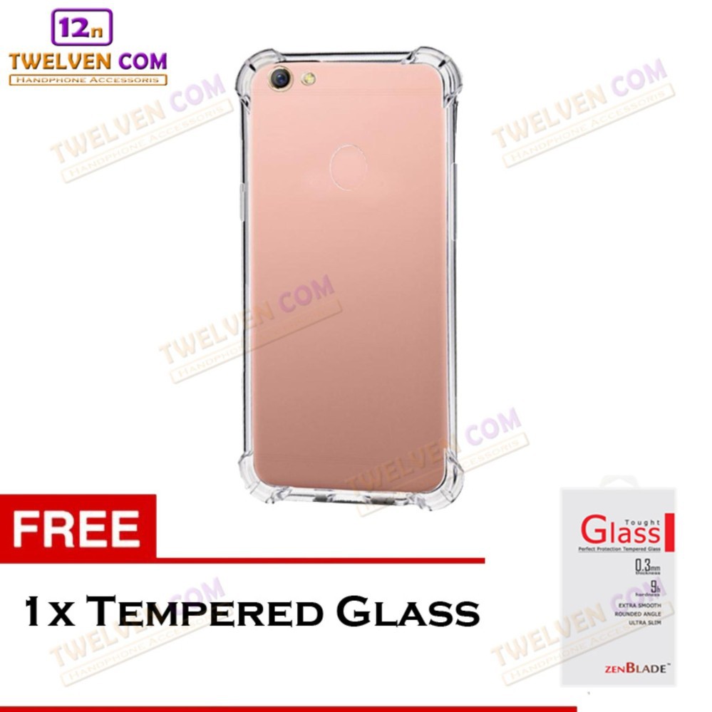 Anti Shock Anti Crack Softcase Casing for Oppo F5 + Free Tempered Glass