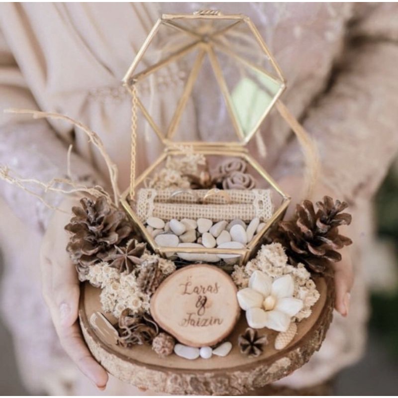 Ring Box Rustic Kotak Cincin Rustic