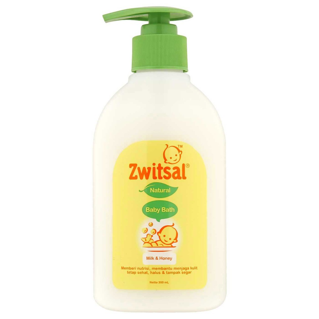 ZWITSAL BABY BATH NATURAL MILK AND HONEY PUMP 300ML