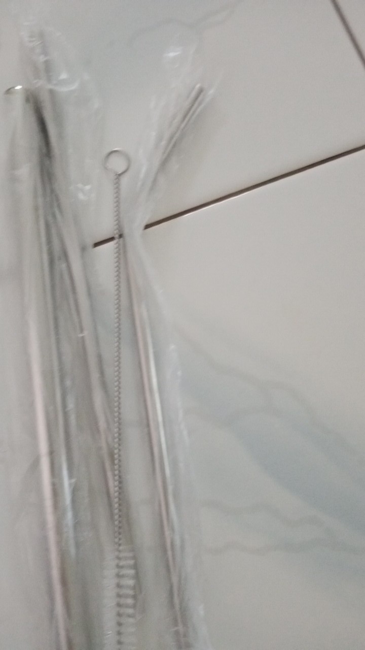Sedotan Stainless Termurah Straw Brush Paket Boba