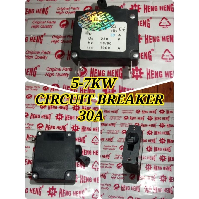 5-7KW MCB Circuit Braker 30A Genset Bensin 5000 6000 7000 watt terlaris