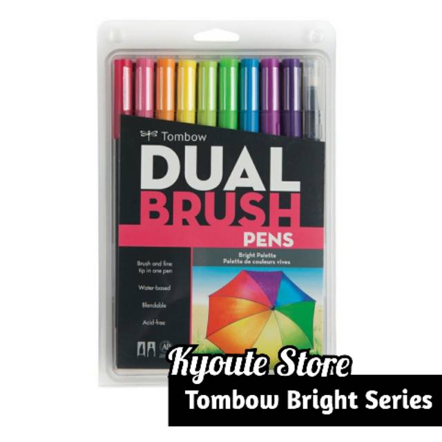 

Tombow ABT Dual Brush Bright Series Brush Pen Lettering Kaligrafi Mewarnai