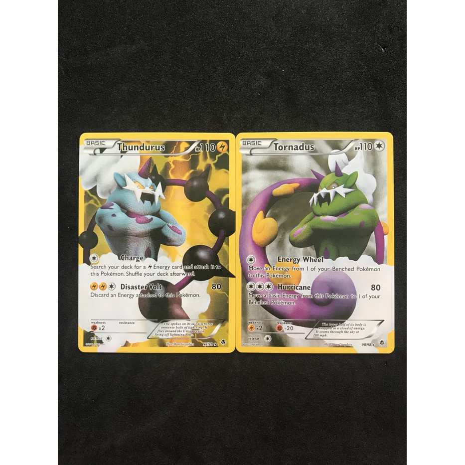 Kartu Pokemon TCG Thundurus & Tondorus set (2 kartu) + BONUS SLEEVE