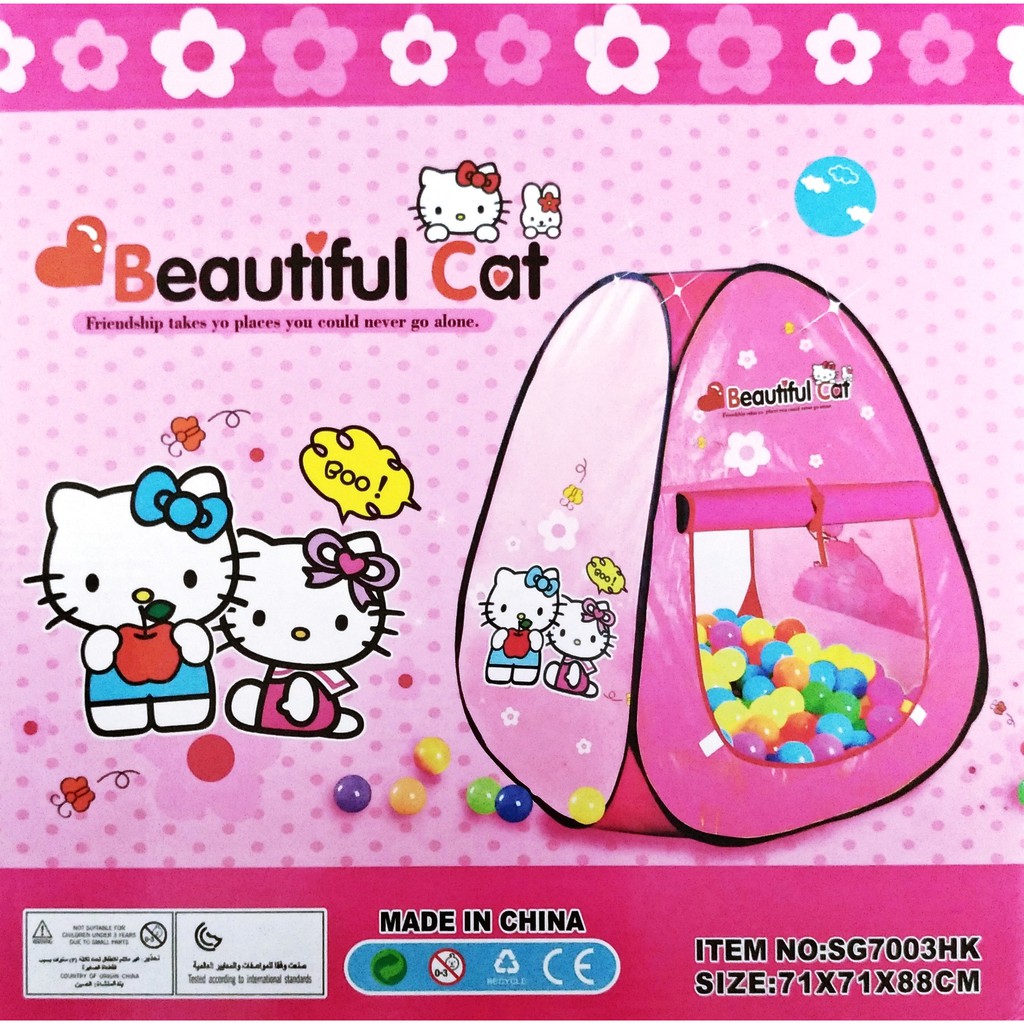 Tenda Segitiga Hello Kitty Pop Up mainan Anak