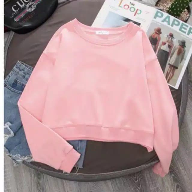 Lenka Sweater Cropped-Sweater Crop Big size Wanita