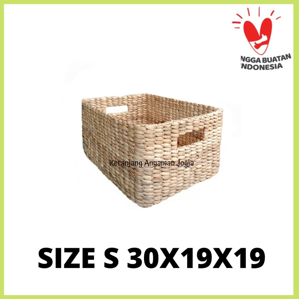 Nadastore Cheda Box Non besi | Storage Multifungsi Anyaman Eceng Gondok | Tempat Penyimpanan Enceng | kotak penyimpanan | storage box  | box | kotak penyimpanan | keranjang serbaguna | keranjang rotan | organizer box | keranjang