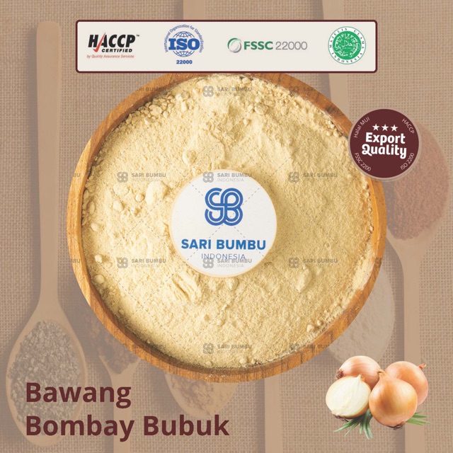 

Bawang Bombay Bubuk 250 Gram / Onion Powder KUALITAS PREMIUM