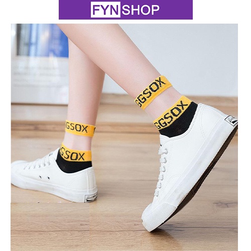 Fynshop ♛ KK12 Kaos Kaki Wanita Import Transparan Ala Korea Model Bunga Daisy dan GGSox-4