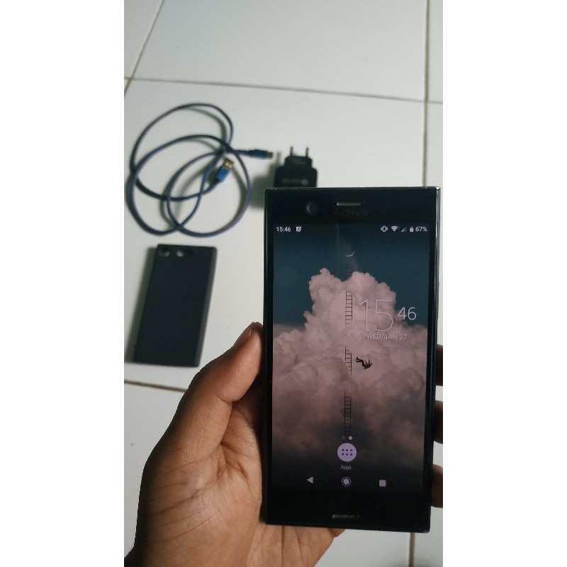 Sony Xperia XZ1 Compact Docomo Hitam All Sim Semua Operator Imei Aman