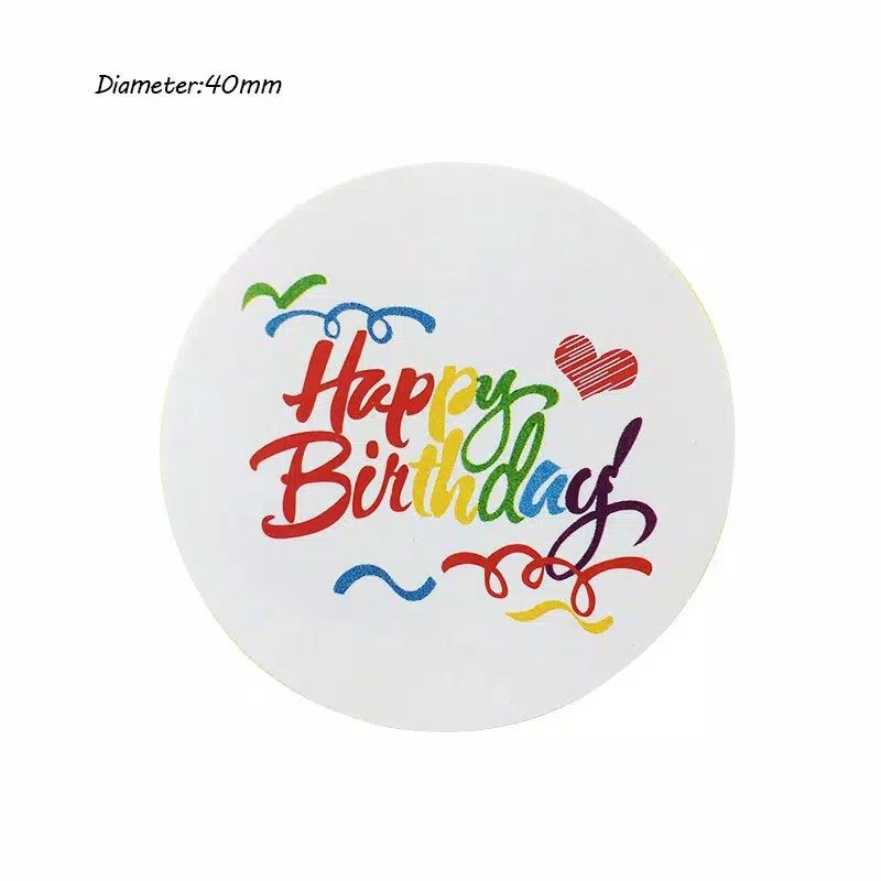 

Sticker Happy Birthday stiker ulang tahun label hadiah gift kemasan paket kado hampers topper kue