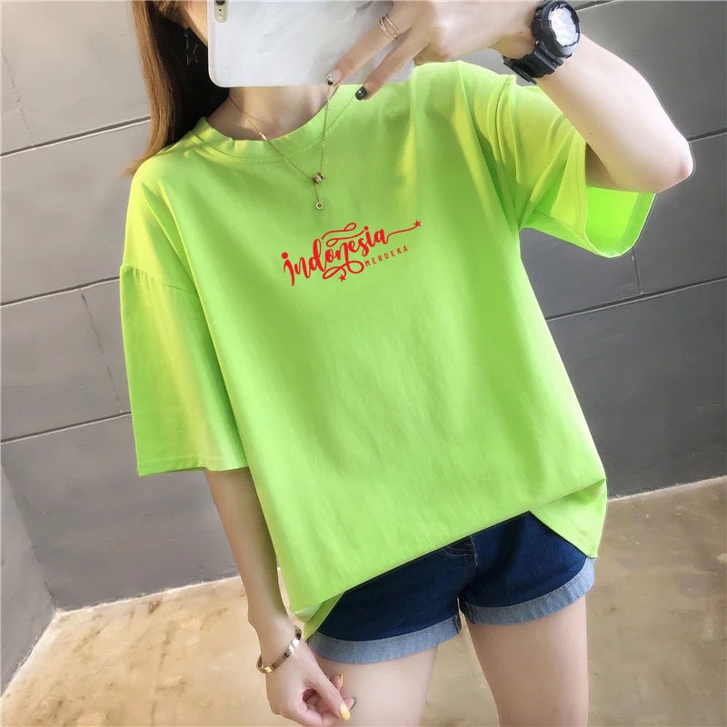YOURSTYLE1119 - KAOS INDONESIA MERDEKA KEKINIAN TERLARIS KEREN UNISEX OVERSIZE