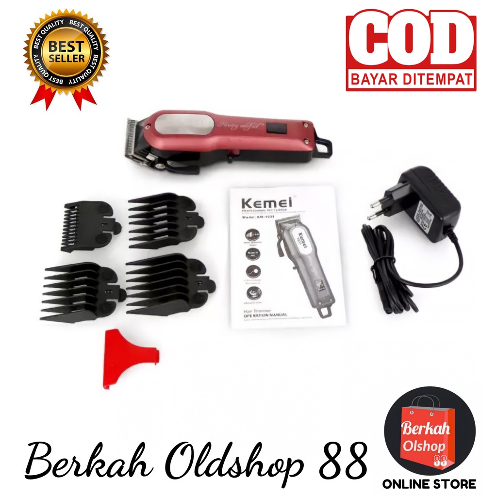 Berkah Oldshop 88 - Alat Mesin Cukur Rambut Original Kemei KM-1031 / Alat Cukur Rambut Elektrik / Mesin Cukur Rambut