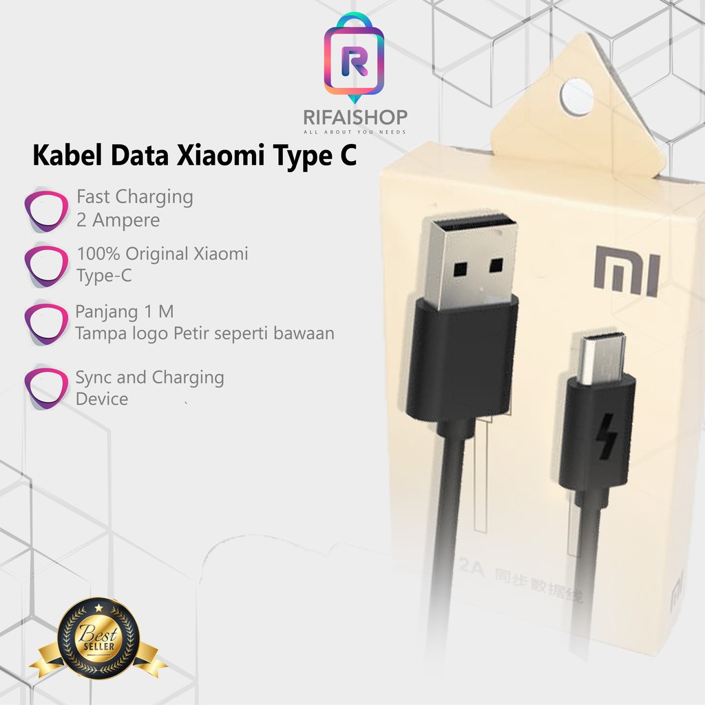 TYPE C Kabel Data Original 100% Xiaomi USB TYPE-C Cable Data Charger