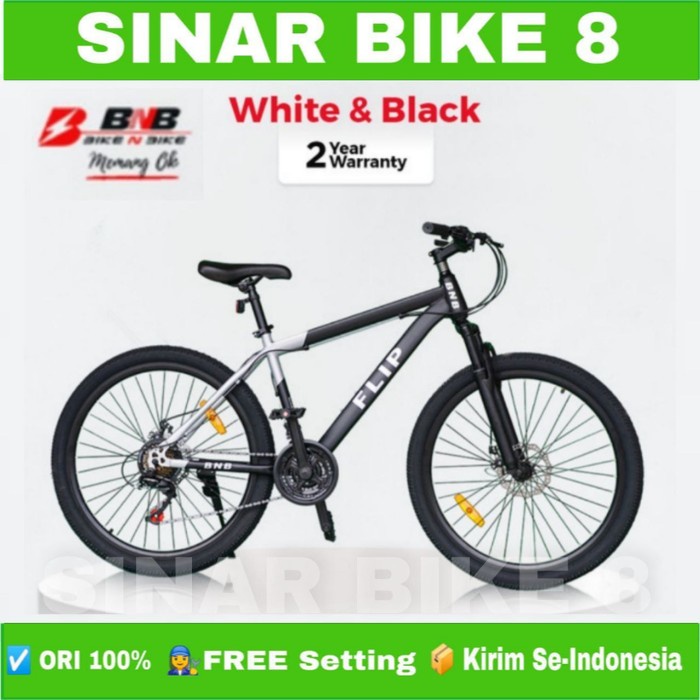 Sepeda Gunung Ukuran 26 Inch MTB BNB FLIP 3 x 8 Speed Rem Cakram