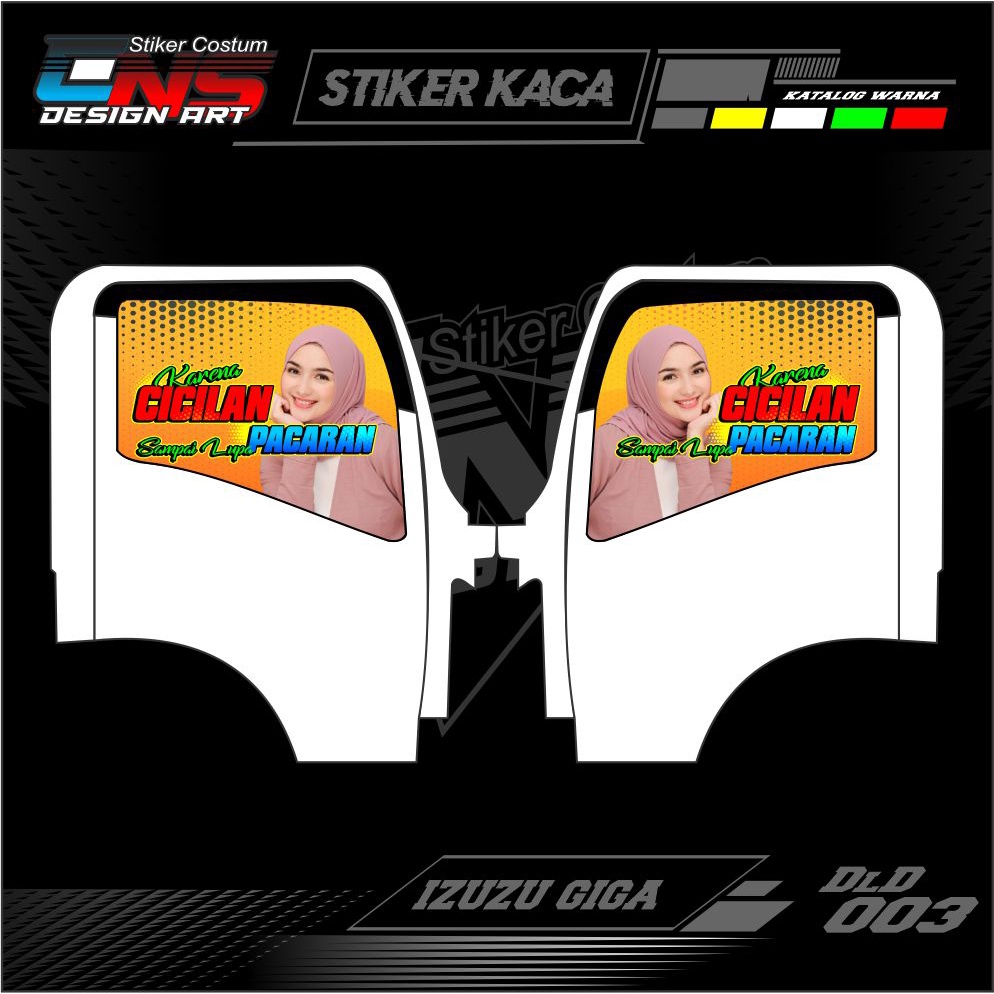 stiker kaca one way stiker kaca truk isuzu giga one way kaca truk isuzu giga sepasang