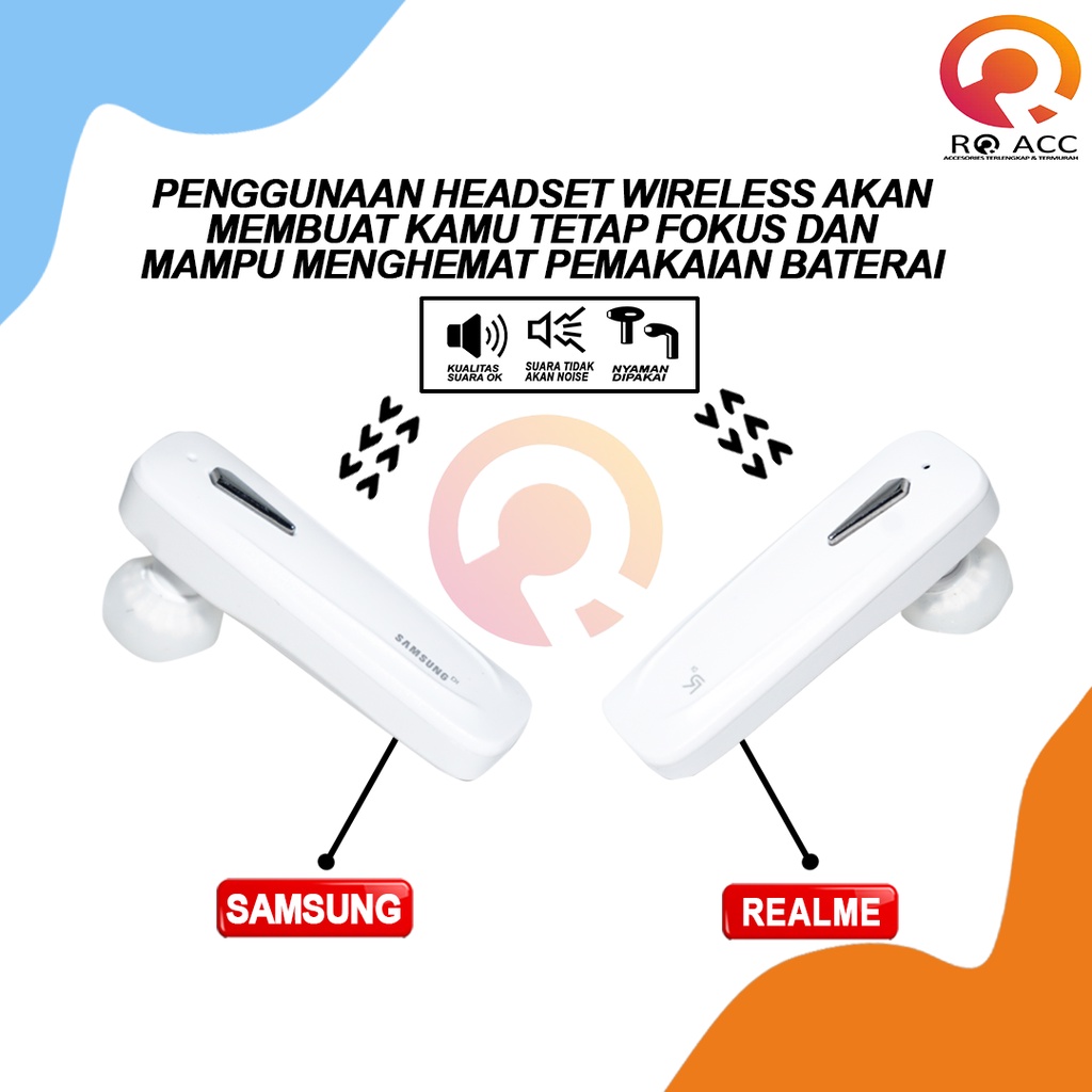 [RO ACC]HEADSET BLUETOOTH BRANDED / BLUETOOTH HANDSFREE ALL TIPE HP