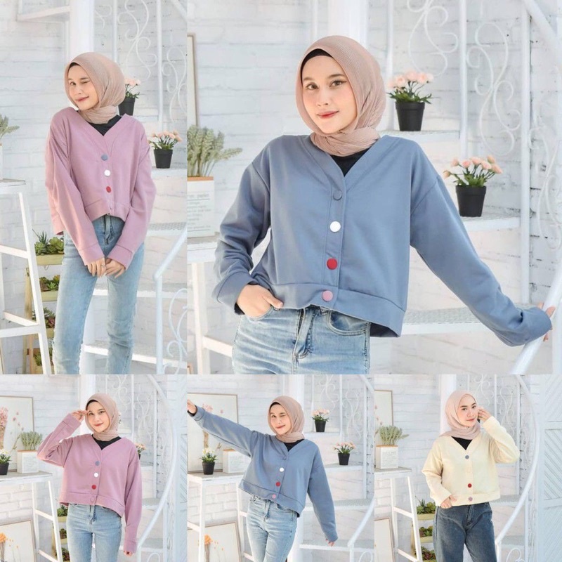 SWEATER OVERSIZE PHARSA CROOPE BUTTON TERLARIS