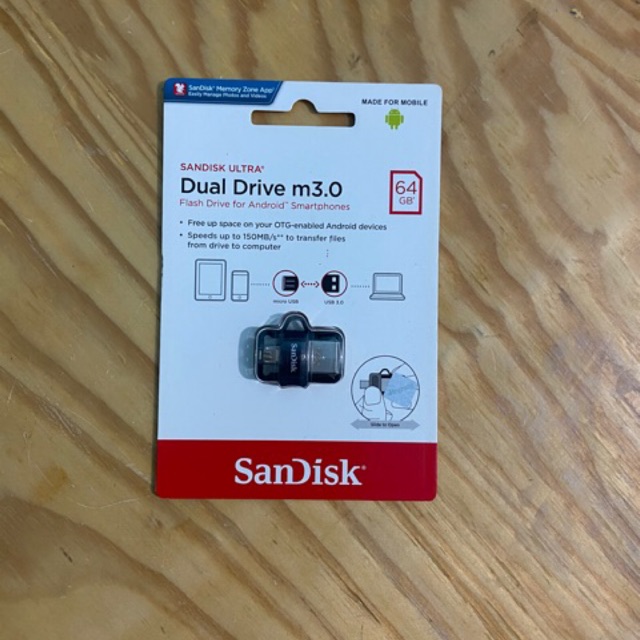 SanDisk OTG 64GB m3.0 USB 3.0 Ultra Dual USB Drive