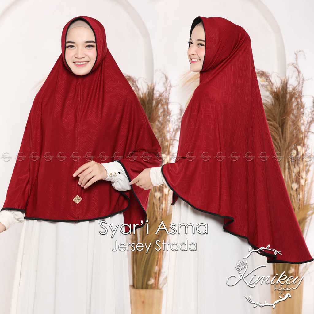Jilbab Instan Jumbo list Syarí Azma  By Kimikey-MAROON