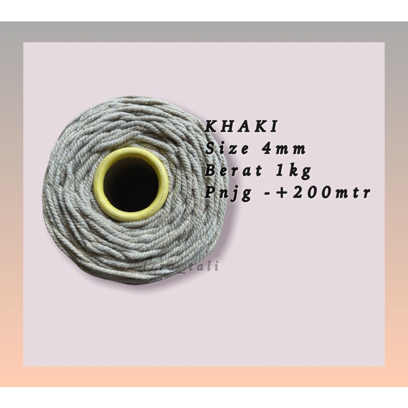 Tali katun warna KHAKI 1kg