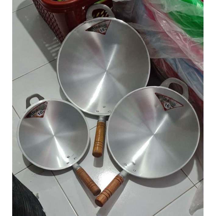 WAJAN GAGANG KAYU Edea No 10, 16, 18 Kuali nasi goreng Wajan Nasi goreng Kuali Bakmi Wajan bakmi Gro