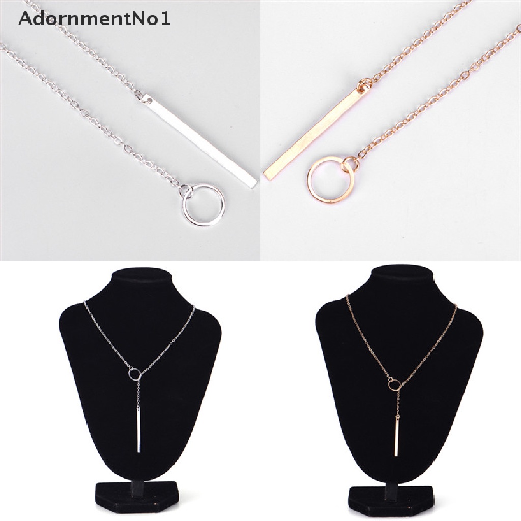 (AdornmentNo1) Kalung Rantai + Liontin Bulat Motif Geometri Aksen Hollow Untuk Perhiasan Wanita