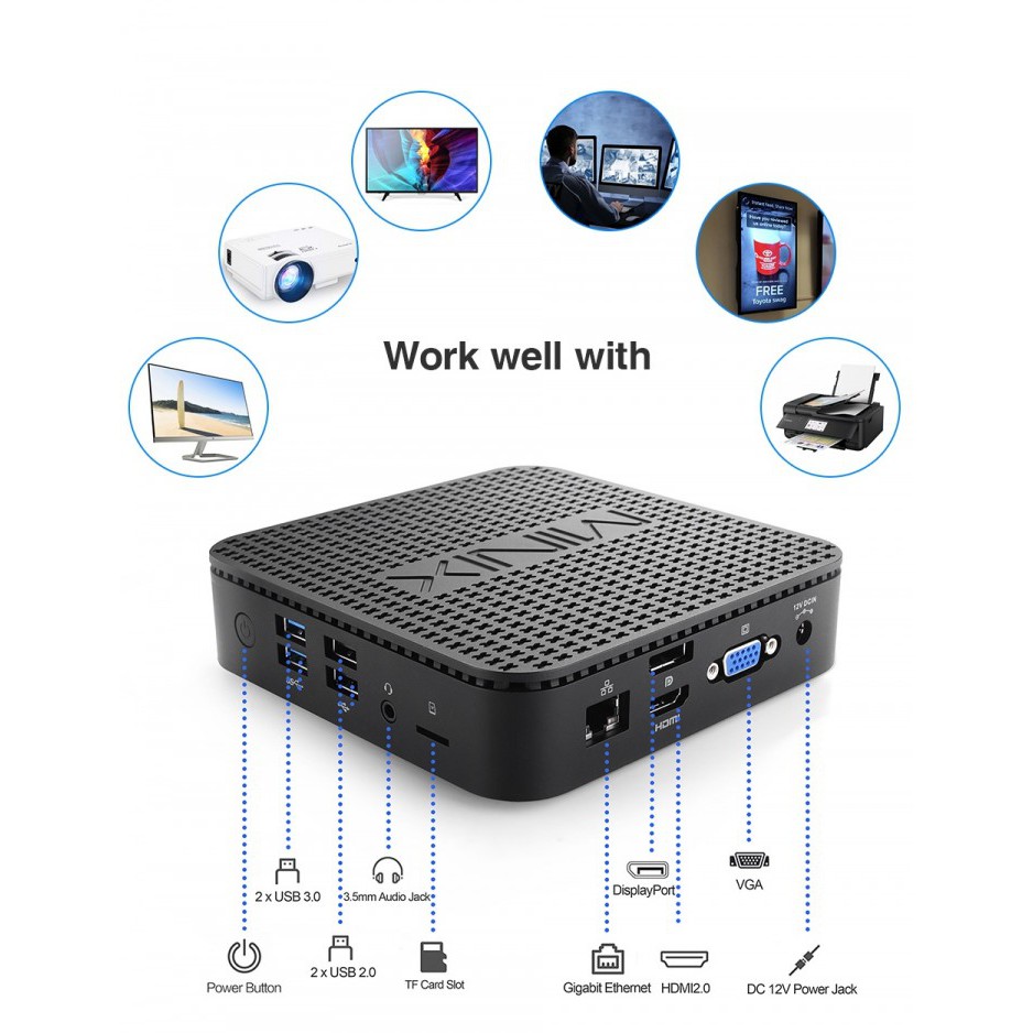 MINIX G41V Mini PC - Intel Celeron N4100 RAM 4GB ROM 64GB - Windows 10