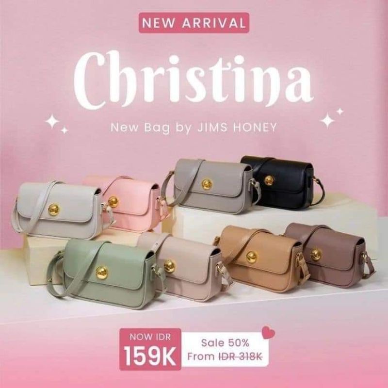 CHRISTINA BAG JIMS HONEY Tas Selempang Perempuan Fashion Wanita Clutch JH Original 4276