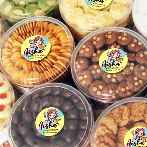 Stiker Label Produk Kue Kering Kue Lebaran Label Toples Kue Model 1 Shopee Indonesia