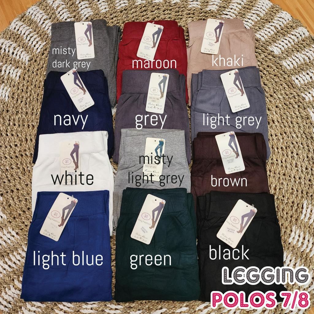 Grosir Minim 6 pcs ] Leg 701 Pendek / Legging polos pendek 7/8 import / legging polos wanita / legging polos import / legging hitam