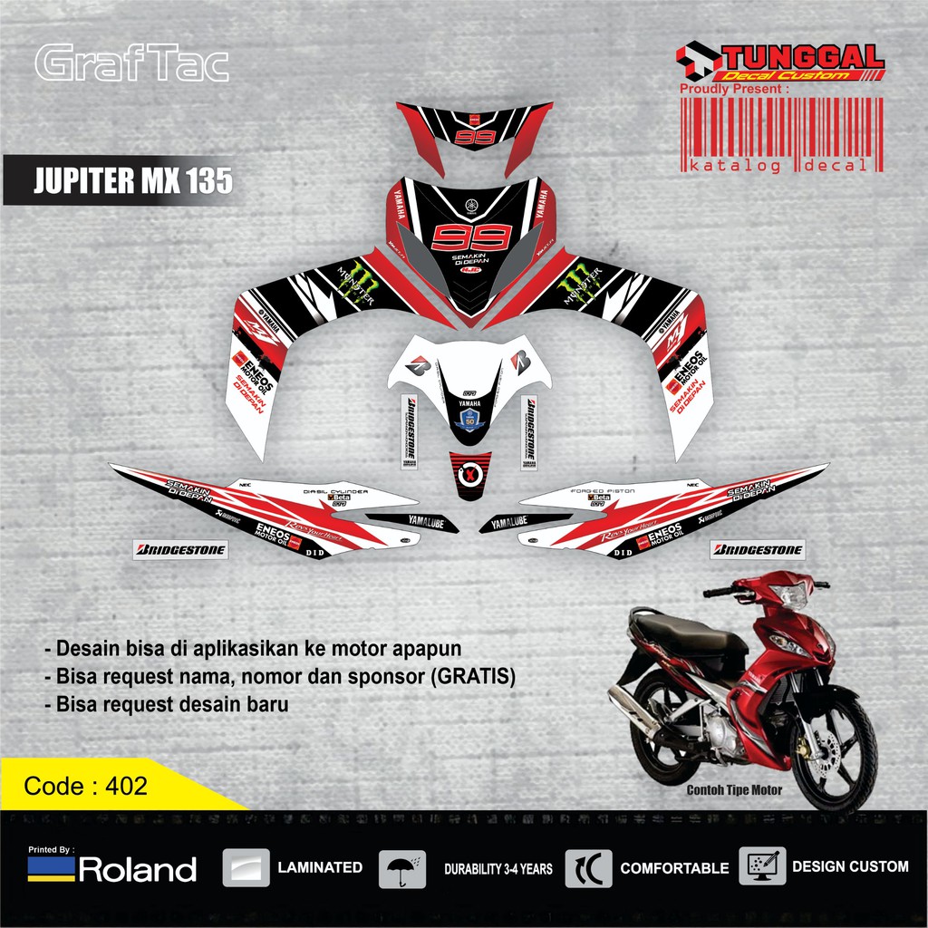 Decal custom jupiter mx 135 old full body