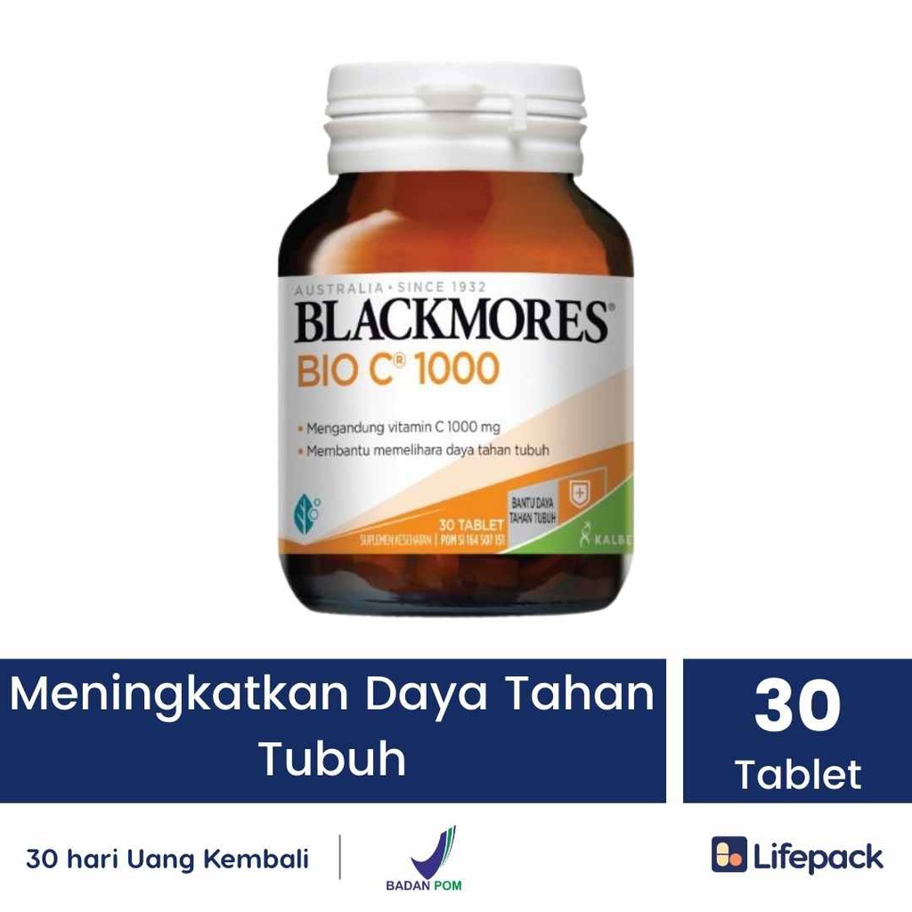 BLACKMORES BIO C - VITAMIN C 1000MG - Daya Tahan Tubuh-30 Tablet