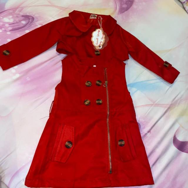 Dress Coat ala korea anak perempuan 2-3tahun