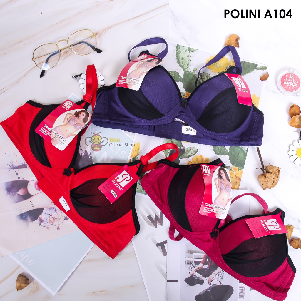 BEE - Bra Bh Pakaian Dalam Wanita Polini Push Up Bra Tanpa Kawat A104