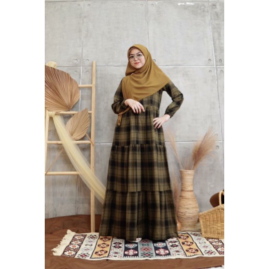 Flanel Kotak Dress by Greenism