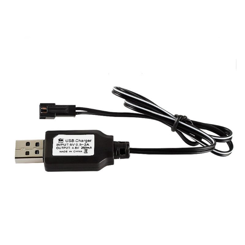 Btsg Adapter Charger Baterai Ni-Cd Ni-MH SM-2P 4.8V 250mA Output USB Untuk Mainan Mobil