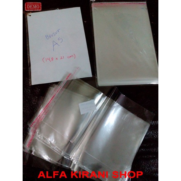 

Termurah 1 pack plastik brosur/kondangan/undangan/buku ukuran A5 (14,8 x 21 cm) Diskon