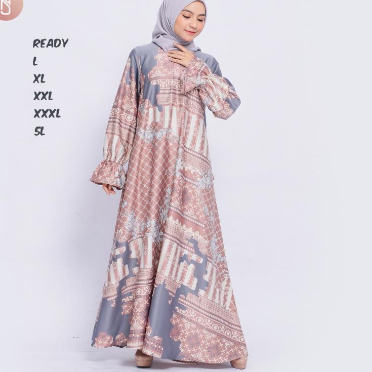Termurah Myshawl Samira Premium Gamis Syar'i Pesta Jumbo Polos Ld 140 130