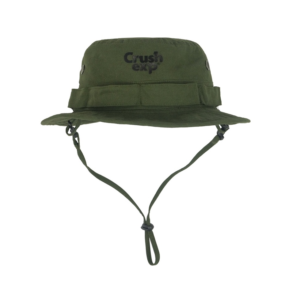 CRUSH EXP Topi Rimba / Bucket Hat STC0172 - ARMY /Topi Rimba Tali Distro Pria Wanita