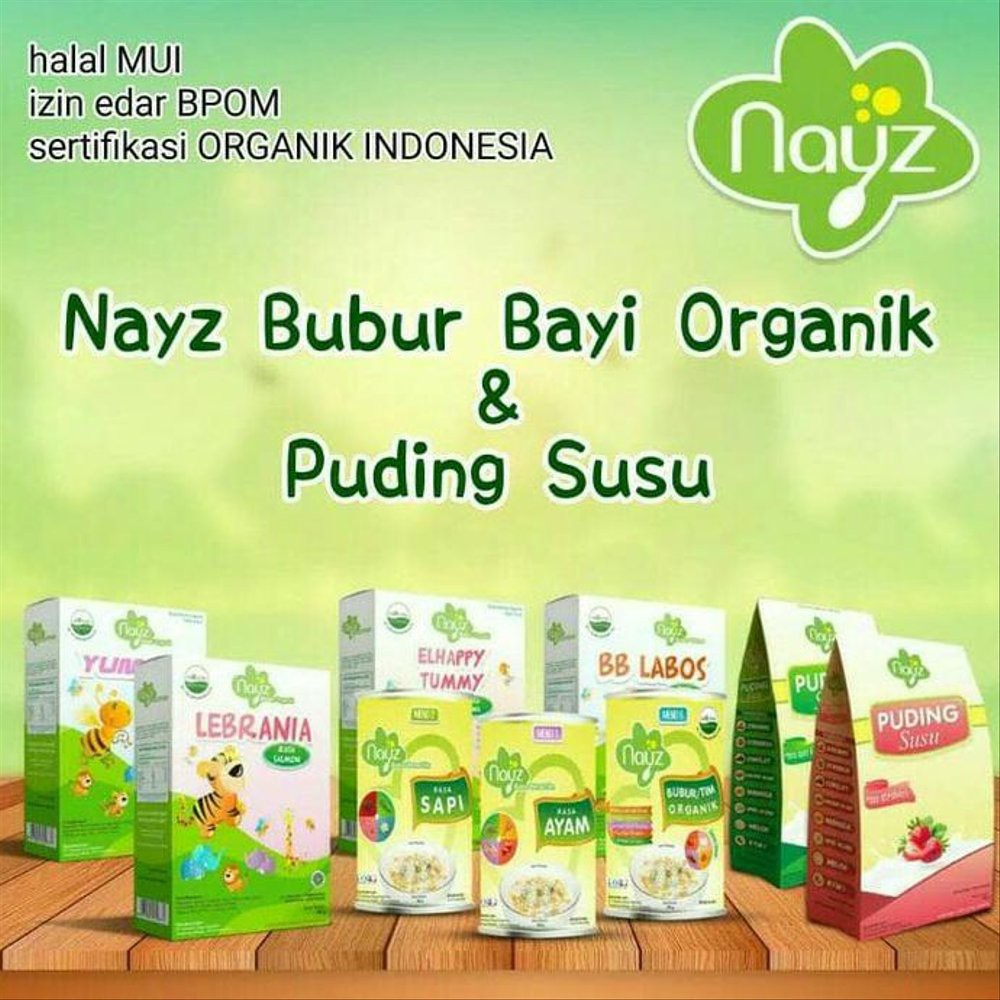 Nayz Bubur Bayi Beras Organik / Nay'z Tim Organik / Nayz Bubur Tematik 300 gr / Mpasi Bayi Nayz