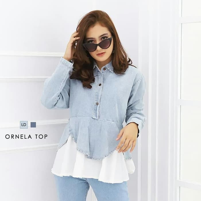 PROMO ATASAN PAKAIAN WANITA REMAJA ornela top /baju blouse kemeja /grosir baju hijab bandung PESTA N