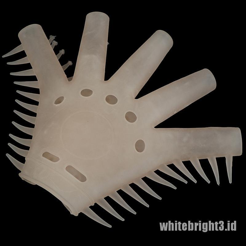 {white3} Spiky Glove Kids Adult Soft Stretchy Tactile Sensory Toy Autism ADHD