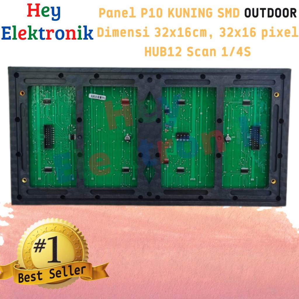 Panel module model Led P10 Kuning Yellow SMD outdoor Running Text