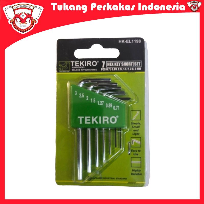 TEKIRO KUNCI L SET ELEKTRONIK 7PCS 0,71-3MM HEX KEY ELECTRO